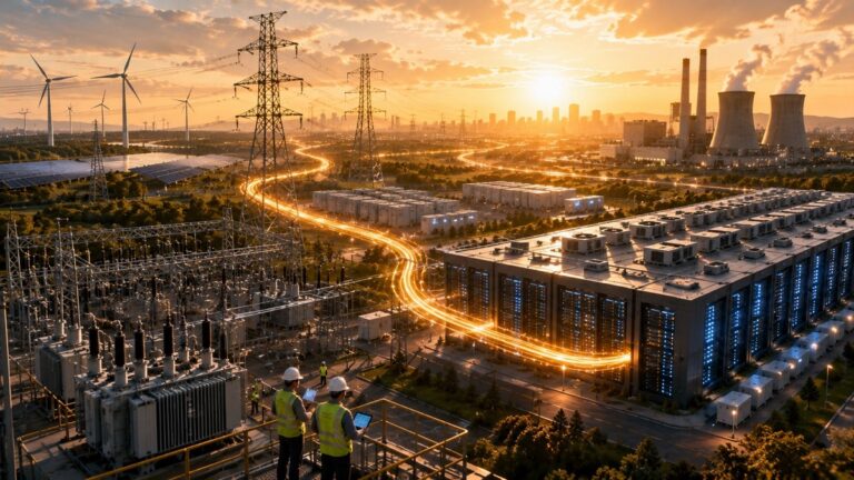 AI data center and power grid infrastructure
